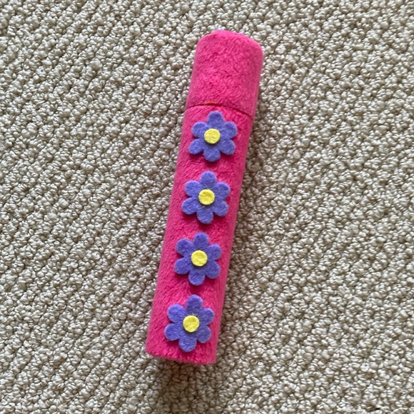 Hot Pink Colored Pencils Soft Case Flowers Clueless Movie Y2K with Pencils RARE - Picture 1 of 7